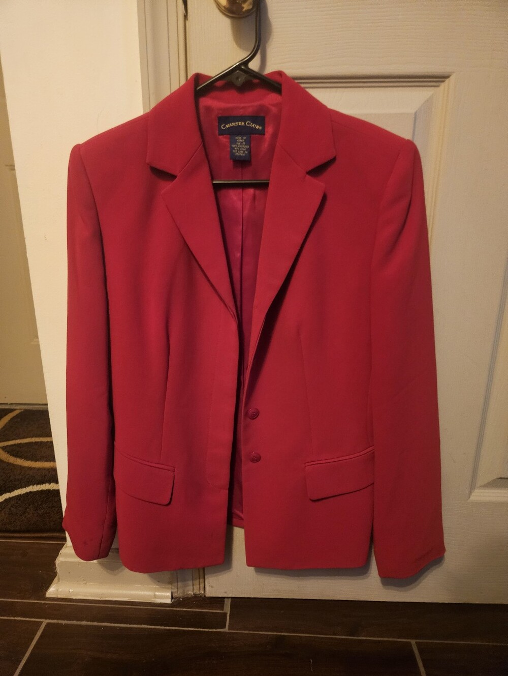 Charter Club Bright Red Women's Blazer